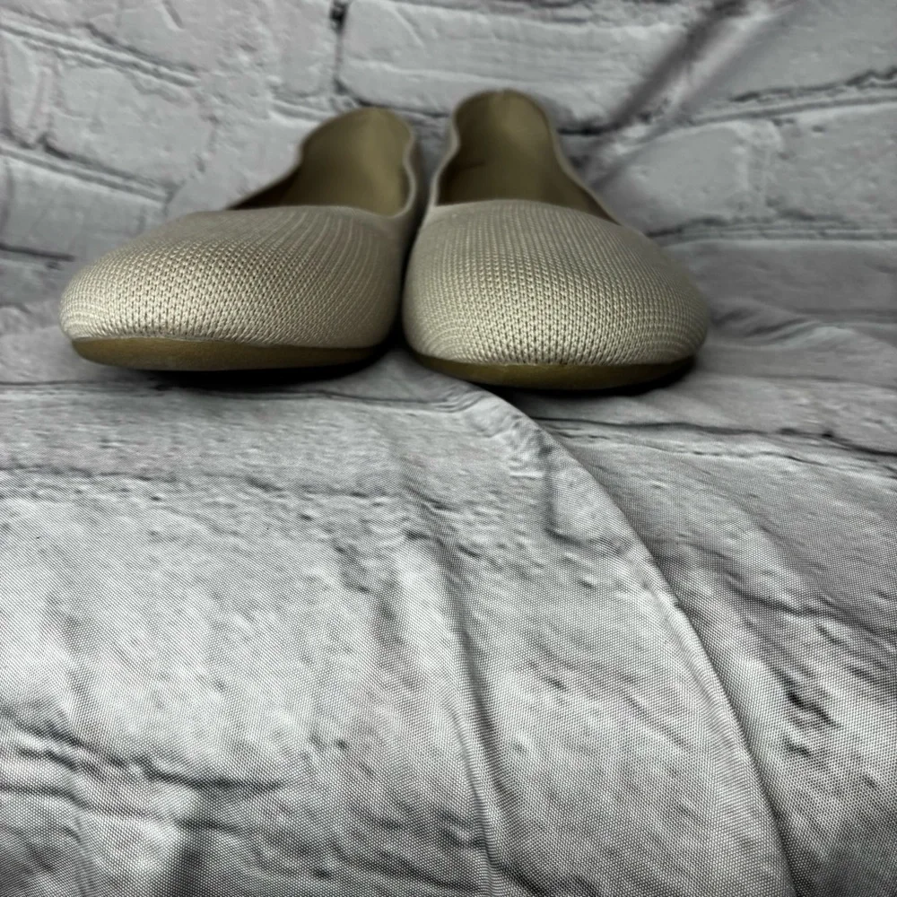 MixIt Women’s Fabric Knit Neutral Beige Round Toe Ballet Flat Slip On Shoes Sz 8